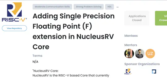 Adding Single Precision Floating Point (F) extension in NucleusRV Core